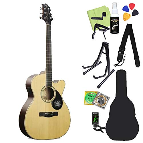 Amazon | Greg Bennett GOM-120SCE N アコースティックギターギター